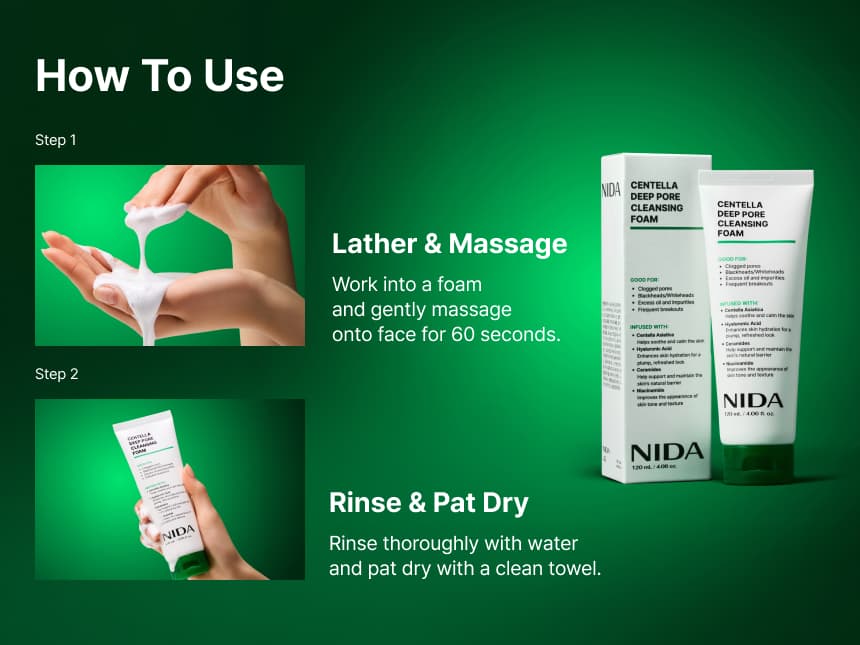 NIDA Centella Deep Pore Cleansing Foam — detalle 8