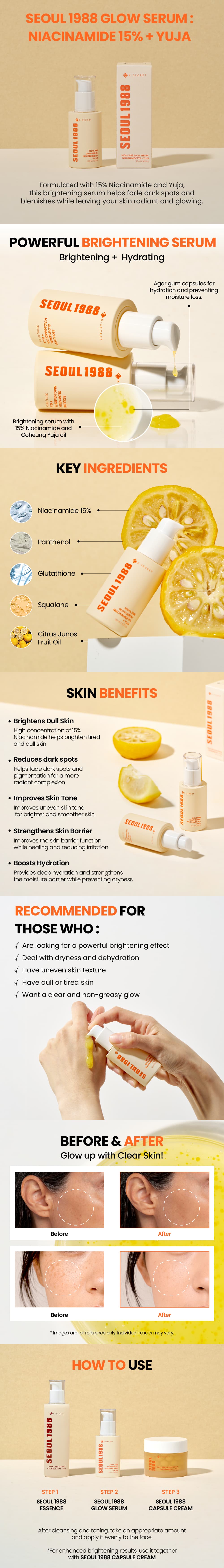 SEOUL 1988 GLOW SERUM NIACINAMIDE 15% + YUJA — detalle 1
